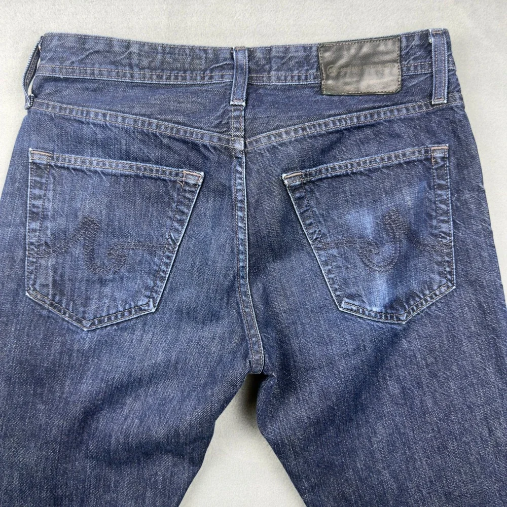 AG Adriano Goldschmied Mens Straight Leg Dark Wash Jeans 30x34
